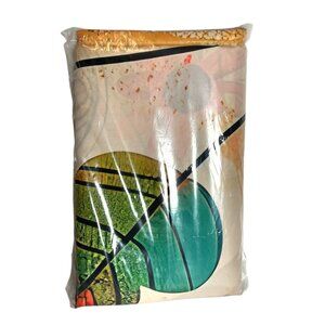 Abstract Design Polyester Shower Curtain With Hooks